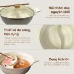 Nồi lẩu nhôm đúc nguyên khối 2 ngăn Kaiyo 26cm - Ảnh 5