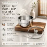 Quánh đúc inox 3 lớp đáy liền Tri-Ply Kaiyo (3 kích thước)