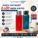 Phích giữ nhiệt 2 lớp inox Kaiyo  dung tích 2,2L