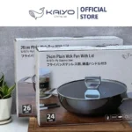 Chảo inox 3 lớp đáy liền sâu lòng Tri-ply Kaiyo 2 tay cầm (cỡ 24cm|26cm) - Ảnh 10