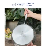 Chảo inox 316 liền khối 5-ply Premium Kaiyo 24cm - Ảnh 3