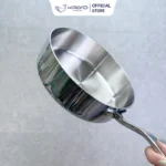 Chảo inox 316 liền khối 5-ply Premium Kaiyo-thành cao, size 24cm|26cm - Ảnh 4