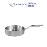 Chảo inox 316 liền khối 5-ply Premium Kaiyo-thành cao, size 24cm|26cm