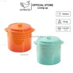 Hũ gốm sứ muối dưa cà Rainbow Kaiyo, 1,5L màu xanh