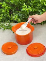 Hũ gốm sứ muối dưa cà Rainbow Kaiyo, 1,5L màu xanh - Ảnh 2