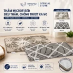 Thảm Microfiber Kaiyo KBM-9231 – Siêu thấm, chống trượt, trang trí mọi không gian