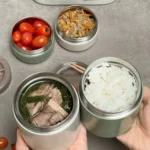 Bộ hộp cơm giữ nhiệt 5 món Kaiyo dung tích 1200ml (4 hộp + 1 túi) - Ảnh 4