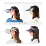 Mũ nửa đầu rộng vành Cool Max 99% UV Cut - UPF 50+ (vàng xanh chấm bi) - Ảnh 3