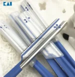 Set 5 dao cạo lông Kai cán dài (2 màu) (Xanh lá) - Ảnh 4