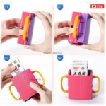 Hộp đựng sữa hộp giấy Inomata - hồng - Ảnh 2