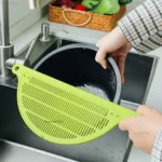 Dụng cụ chắt, gạn nước hình bán nguyệt Kokubo (màu xanh) - Ảnh 3