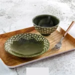 Khay đựng cốc chén nhựa PP vân gỗ (hình chữ nhật)