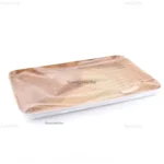 Khay đựng cốc chén nhựa PP vân gỗ (hình chữ nhật) - Ảnh 2