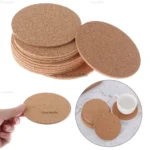 Set 5 lót ly cốc bằng gỗ sồi dáng tròn - Chất lượng Nhật Bản