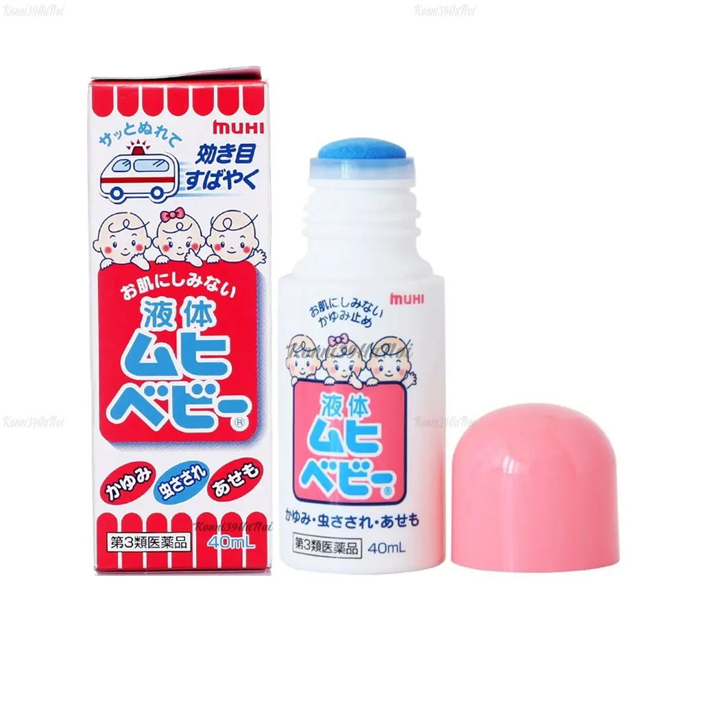 4987426001803-00 Lăn bôi muỗi đốt, côn trùng Muhi sơ sinh 40ml - Ảnh 1