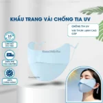 Khẩu trang thun lạnh chống tia UV hở mũi cotton cao cấp, thông thoáng