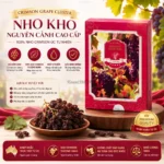 Nho khô nguyên cành cao cấp Crimson Grape Cluster Úc (500g)