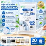 Khăn ướt vệ sinh lò vi sóng & tủ lạnh S Select làm sạch và khử mùi khó chịu túi 20 tờ