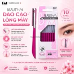 Set 10 dao cạo lông mày KAI màu hồng - Chất lượng Nhật Bản