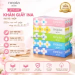 Set 5 hộp khăn giấy Ina 150 tờ mỗi hộp Hàng Nhật nội địa chất