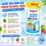 Nước rửa bình sữa Pigeon túi 700ml (mẫu mới) - Chất lượng Nhật Bản