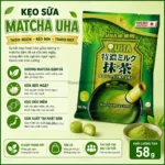 Kẹo UHA trà xanh sữa 58g - Hàng nhập nội địa Nhật Bản