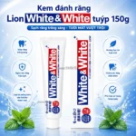 Kem đánh răng Lion White & White tuýp 150g - Chất lượng Nhật Bản
