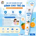 Gel rửa tay khô Unimat Riken kháng khuẩn cho bé 20g - Hương quýt