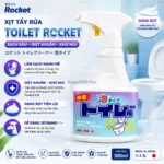 Xịt tẩy rửa toilet Rocket 300ml hiệu quả sạch khuẩn Hàng Nhật nội địa