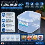 Hộp nhựa Nakaya Ag+ kháng khuẩn 1L - Hàng nhập nội địa Nhật Bản