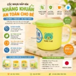 Cốc uống nước có nắp đậy cho trẻ em - Chất lượng Nhật Bản