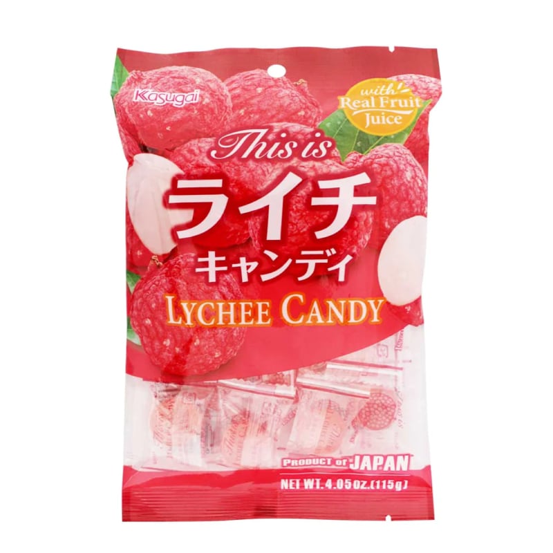 25d13149-6e52-4953-a32d-7312ce81b67a.jpg Kẹo Kasugai Lychee Candy 115g - vị vải - Ảnh 1