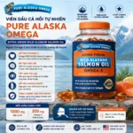 Viên dầu cá hồi tự nhiên Pure Alaska Omega-3-mẫu mới