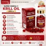 Viên uống dầu nhuyễn thể Super Omega 3 Krill Oil 2000mg Eikenbi 60 viên