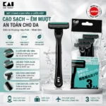 Set 3 dao cạo râu 2 lưỡi kép KAI Nhật Bản - Chất lượng Nhật Bản
