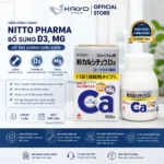 NITTO PHARMA- Viên uống Canxi bổ sung D3, Mg 100v