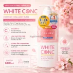 Sữa tắm dưỡng trắng da White ConC hương Hoa Anh Đào 600ml (hồng)