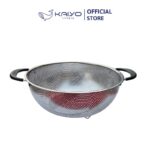 Rổ inox 2 tay cầm có chân Kaiyo tiện lợi