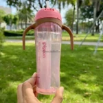 Bình tập uống Pigeon330 ml Hàng Nhật Nội Đại Màu hồng | Màu Xanh dương - Ảnh 2
