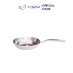 Chảo inox 316 liền khối 5-ply Premium Kaiyo - nông lòng 24cm