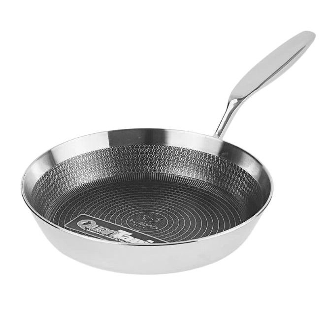b11413d2-b188-4388-93b9-8b195fd4c1fc.jpg Chảo Inox chống dính hoa văn nổi Tri-Ply đáy liền Kaiyo - Ảnh 1