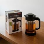 Bình pha trà, cafe Cold Brew thủy tinh có lõi lọc inox Momiji 900ml