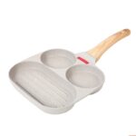 Chảo vuông nhôm đúc chia 3 ngăn chống dính Todaii 18.5cm, đáy từ nguyên khối