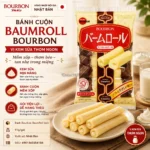 Bánh Cuộn Bourbon BaumRoll nhân kem (91g/gói)
