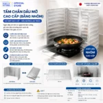 Tấm chắn dầu mỡ cao cấp bằng nhôm Dễ thu gọn - Dễ Vệ Sinh
