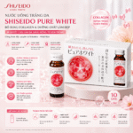 Nước uống trắng da Shiseido Pure White bổ sung Collagen 50ml x 10 chai