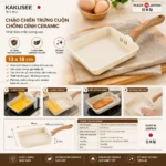 Chảo chiên trứng cuộn chống dính Ceramic Kakusee 13x18cm
