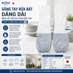 Găng tay rửa bát dáng dài Echo (độ dài 46cm) - Chất lượng Nhật Bản