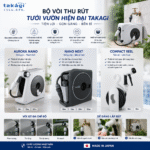 Bộ vòi thu rút tưới vườn hiện đại Takagi (BR)VN nhiều cỡ