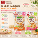Mì Udon Hakubaku Baby tách muối tháng gói 100g